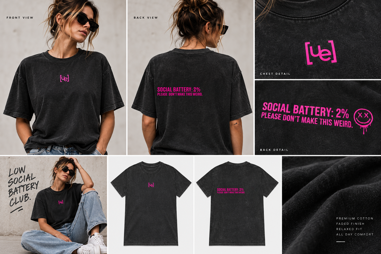 LOW SOCIAL BATTERY TEE